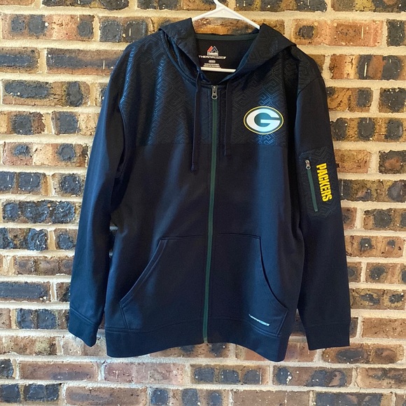Majestic Other - Majestic Green Bay Packers Thermabasr fleece hoodie jacket, Men’s sized M